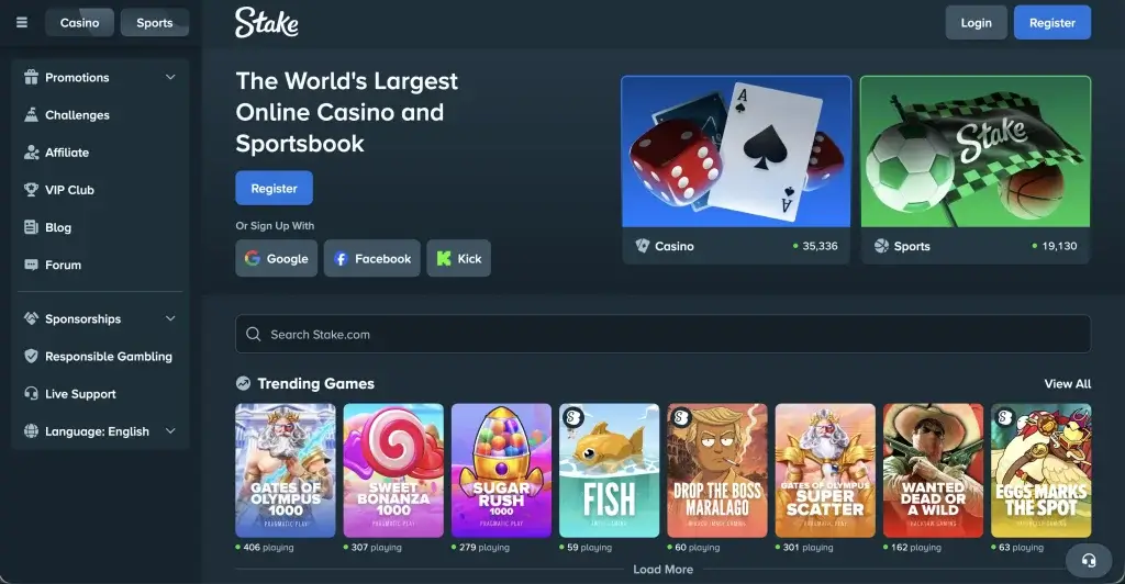 Stake.com casino zonder Gokstop